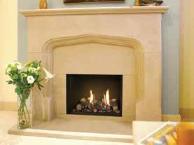The simple, clean lines of a hole-in-the-wall fire can be further enhanced by creating a feature wall using Gazco s carefully selected range of fireplace tile surround packages.
