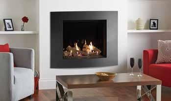 balances the traditional aesthetics of these highly realistic log-effect fires with contemporary styling.