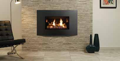 Riva2 670 Verve XS Riva2 670 Verve XS in Ivory with Vermiculite lining Riva2 670 Verve XS in Graphite with Black Glass lining shown with Gazco s Slate Di Savoia Mosaic Finish Fire Surround Tiles