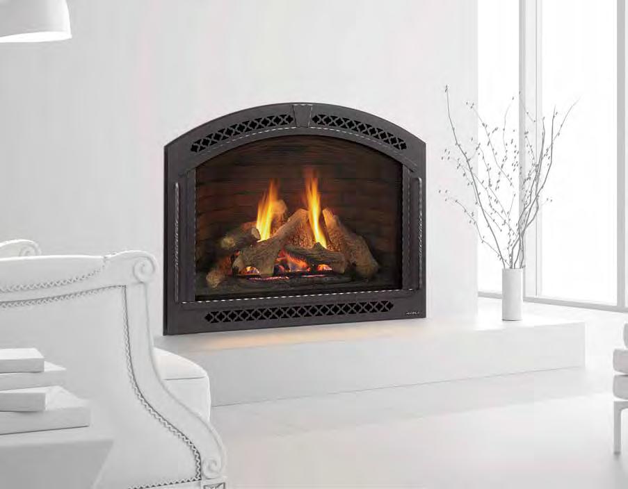 36 " 42 " CERONA DIRECT VENT GAS FIREPLACE The Cerona is the only true-arched fireplace on the market.