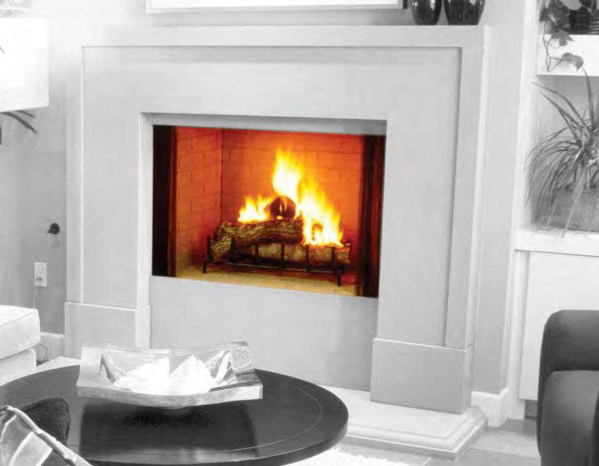 36 " 42 " 50 " EXCLAIM WOOD FIREPLACE The Exclaim Series offers large viewing areas