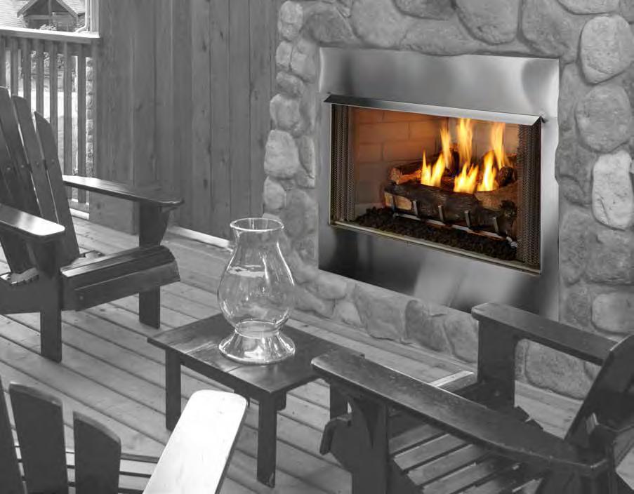 36 " 42 " VILLA GAS OUTDOOR GAS FIREPLACE The Villa Gas is a versatile outdoor gas fireplace at a value price.
