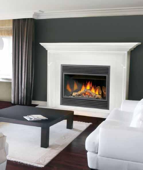 The impressive large viewing area with MIRRO-FLAME Porcelain Reflective Radiant Panels (included with this unit) create four spectacular fires in one and fill the large firebox with an