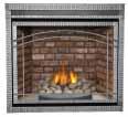 The clean face front allows a full view of the impressive 40 wide firebox with your choice of either fine detailed PHAZER logs and charcoal embers or a river rock