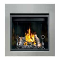 Wave/Convex/Concave surrounds come with top and hearth satin chrome trim (matching upper trim also available).