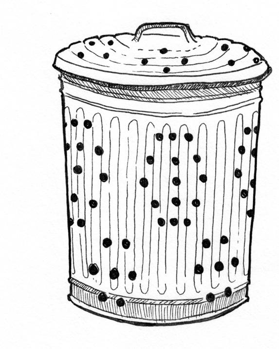 You can construct an enclosed bin by drilling ventilation and drainage holes in the lid, sides, and bottom of a 20- or 30-gallon garbage can or barrel.