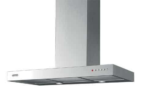 design 90cm chimney hood Key features Push button controls 3 speed settings Halogen lights Dishwashable aluminium grease filters