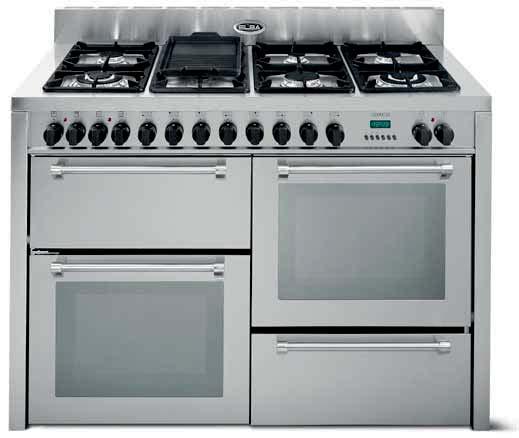 130x60 136 PX 838 (top right) (bottom left) (top left) 32 cooktop 18/10 8 gas burners (2 triple ring) Enamelled cast-iron