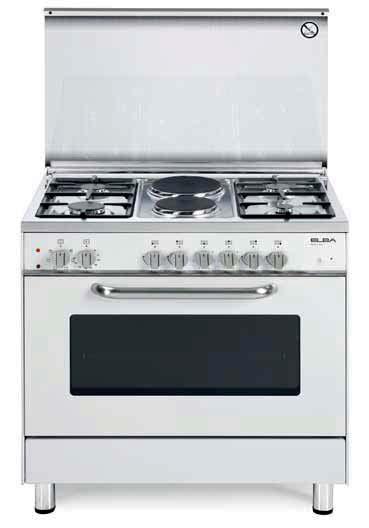 Safety devices on all burners Thermostatic electric oven - Removable inner glass door