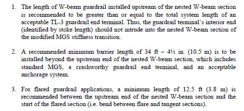 An MGS Guardrail Transition with Curb: