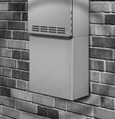 It provides protection from tampering and weather conditions. These covers come in a grey finish to match the tankless heater.