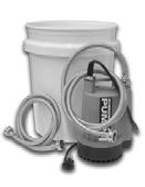 RTG20124 Includes: 5 gallon bucket, submersible pump, and two stainless steel hoses Pressure Relief Valve Provides protection
