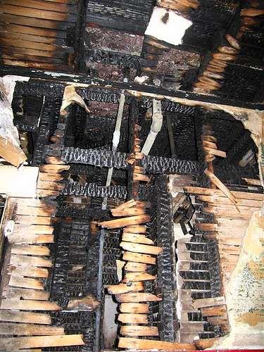 AFTER THE FIRE Extensive damage to the building will prevent your return to