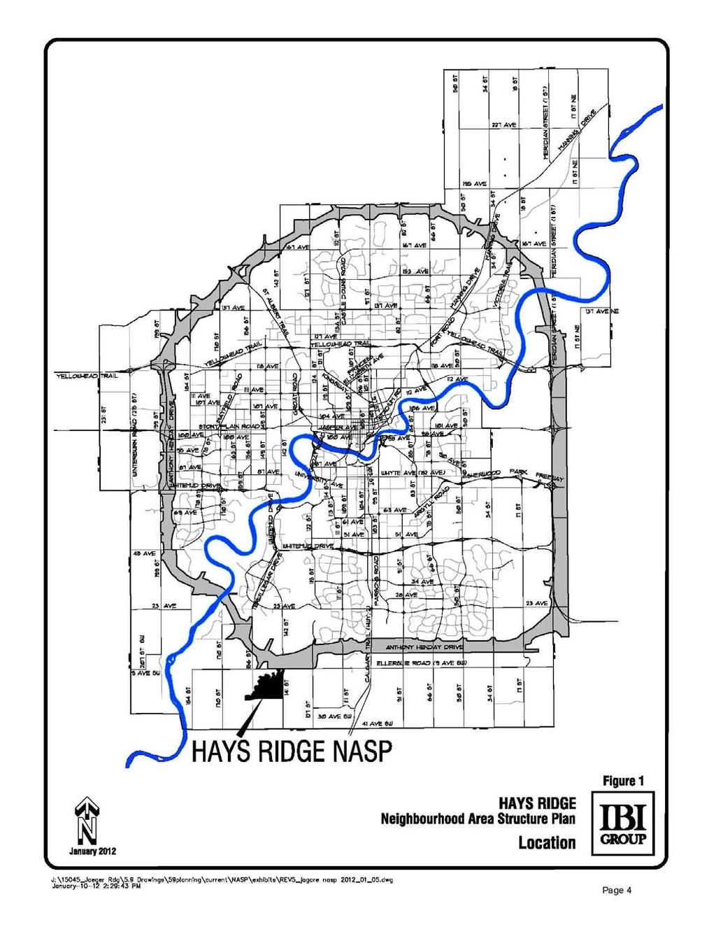 2.0 PLAN CONTEXT 2.1 Location The Hays Ridge NASP is located in southwest Edmonton, and is comprised of lands largely located within Section 23-51-25-4 and the NE ¼ 15-51-25-4.