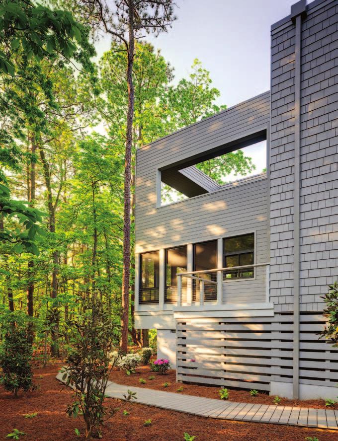 But after purchasing a new wooded lot in Rehoboth Beach, the Google executive returned to his childhood visions, hiring architect Tom Kamm as a collaborator to design a modernist tree house by the