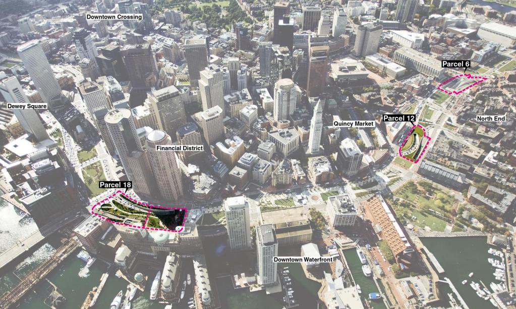 Overview of the Sites Now it is time to reconsider the Ramp Parcels MassDOT & Boston
