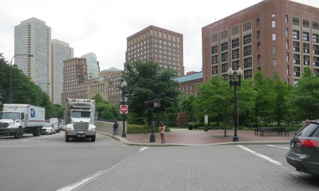 Overview of the Sites Parcel 18 On Seaport Blvd, looking toward Rowes Wharf.