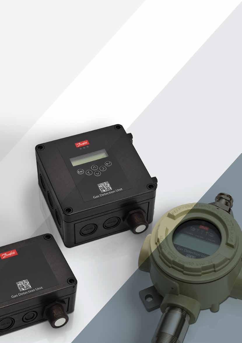 Catalogue Gas detection solution Recalibrate the way you look at gas detection Next generation gas detection for industrial refrigeration The next generation of Danfoss gas detectors are based on a