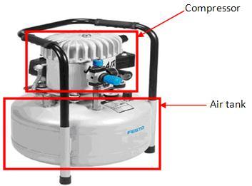 1. AIR COMPRESSOR The Air compressor is used to produce the compressed air for the system by the required volume and pressure.