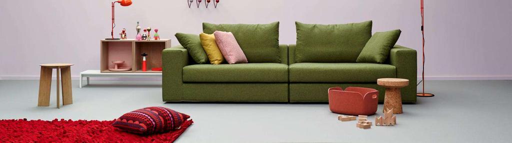 The structure of the sofa is very low and the back cushions support