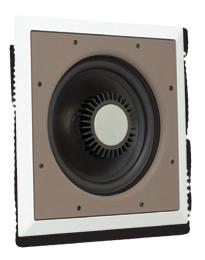 Inwall Sub System IWS10 One inwall passive subwoofer with a 10" long excursion treated paper cone woofer and inverted neodymium magnet structure with a power handling capacity of 250