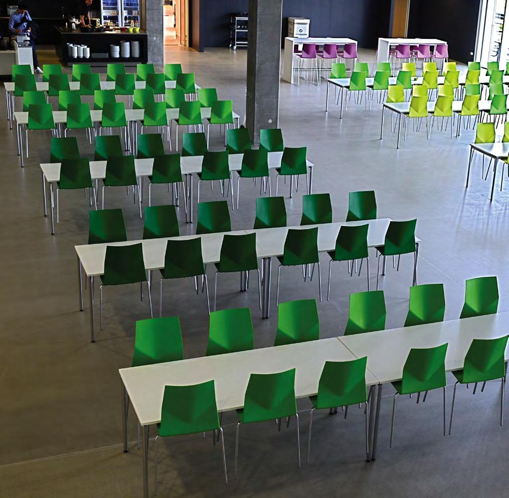 FCFS FourCast Four At home in the canteen, classroom, meeting room or conference room, FourCast Four is a versatile stacking chair for any environment.