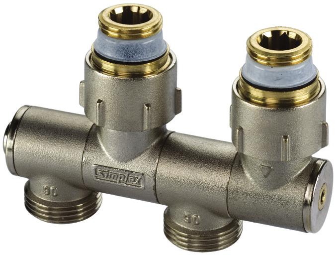 radiators with G 3/4 m male thread VARIOCON Connection Valves Connection right or left-handed, continuously swivelling Easy storage due to continuously swivelling connections for angle and straight