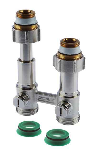 H-modules with Telescopic Compensation with up to 25 mm Height Adjustment EXCLUSIV Two-pipe H-module For connection using compression adapters.