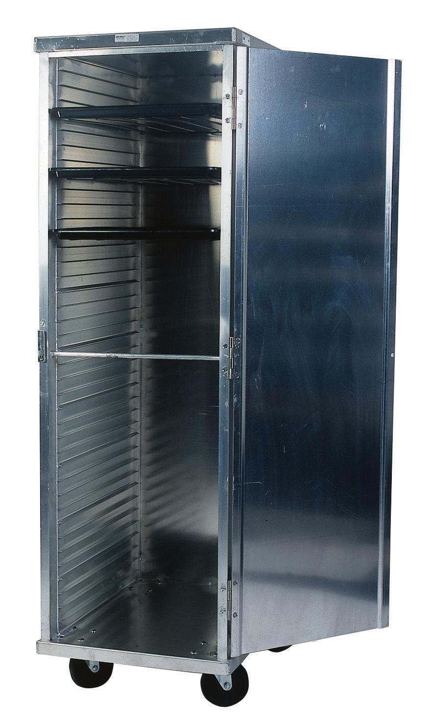 Heater Proofers & Cabinets Enclosed Mobile Transport Cabinets ll Stores and transport goods retards dehydration! All welded, reinforced, noninsulated aluminum. Sanitary and rustproof.