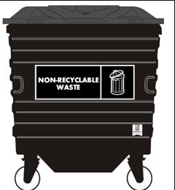 RM. 15.3. Communal Bin Specification for Mixed Dry Recyclables 15.3.1. Communal bins of 1,100 litre size for mixed dry recyclables shall be metal and fitted with a lid in lid.