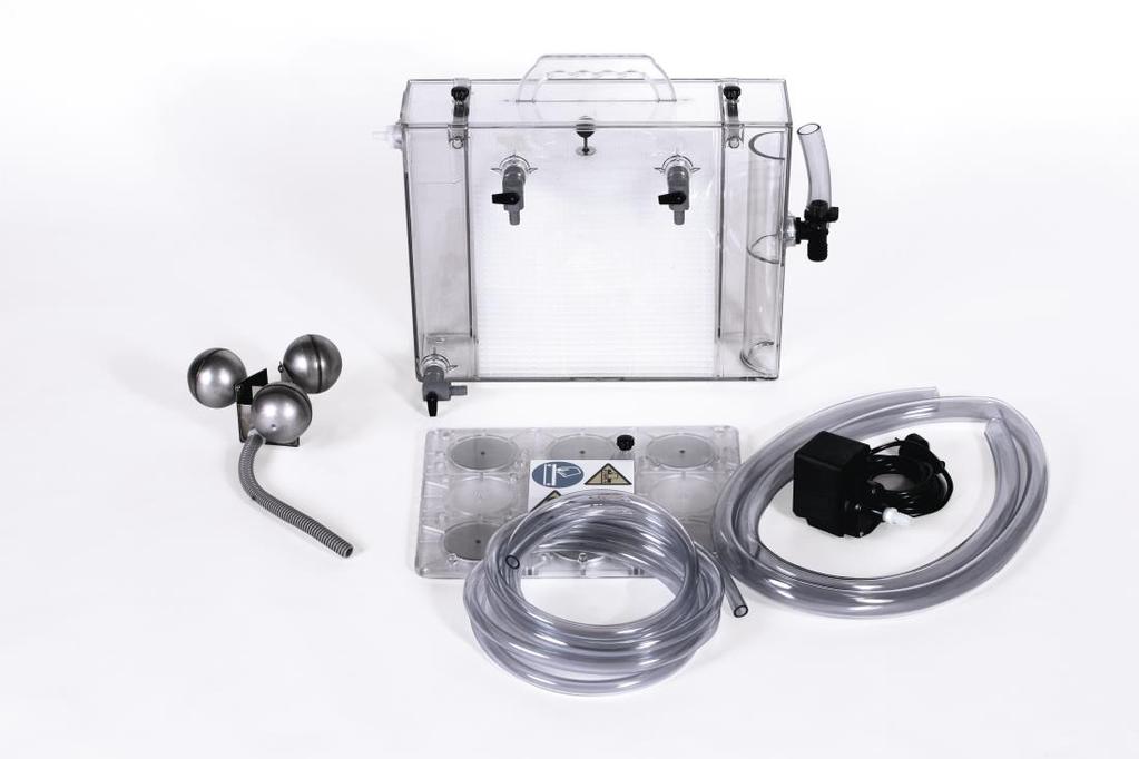 C-Thru Separator Standard Package Unit is designed to remove tramp oil and particulate from metalworking fluids Patented Transparent Injection molded