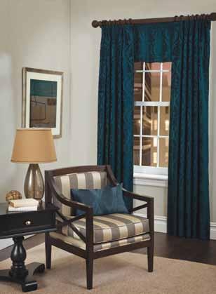 Tuxedo Pleat Valances Available in precise widths only, made with 1.