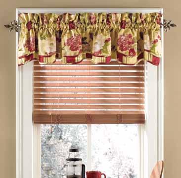 Double Layer Scalloped Valance Now available in precise widths to cover window widths from 12-96W Featured back: DOUBLE