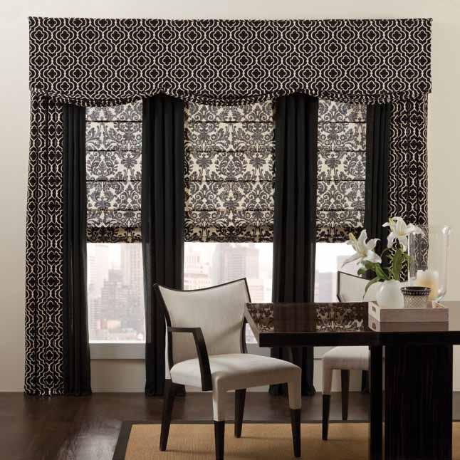 Board Mounted Valances Soften and frame windows