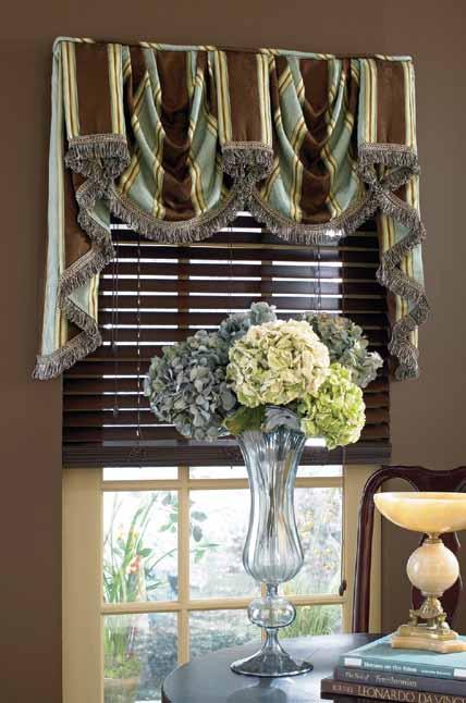 Chantilly Featured: CHANTILLY BOARD MOUNTED VALANCE Minimum width: 36 wide Board Mounted Valances are made to the exact 1/2 Swags are lined with Standard lining Cascades are self lined Swag drop: 18