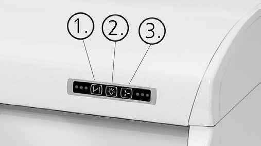 2.1 Control from the Premium cooker hood The ventilation unit fan speeds and other settings should be entered via the Premium control panel.