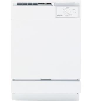 NREIA National Appliance Program - White Model#: HDA2100HWW Hotpoint Built-In Dishwasher 34 in X 25 3/4 in X 24 in Piranha hard food disposer - Grinds food into small particles that are washed away
