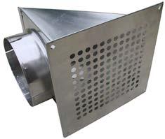 AEV199 Fresh Air Intake Aluminum construction Intakes do not have flappers, meeting IBC.