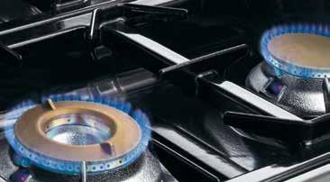 gas ranges The gas ranges offer great flexibility thanks to several combinations: 2, 4 and 6 burners on cabinet or on oven.