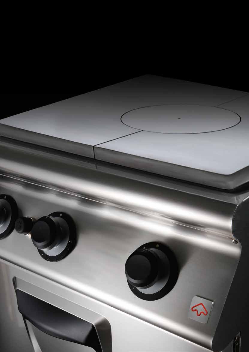 gas/electric solid top gas solid top Products are recommended to prepare sauces and stews, or when indirect