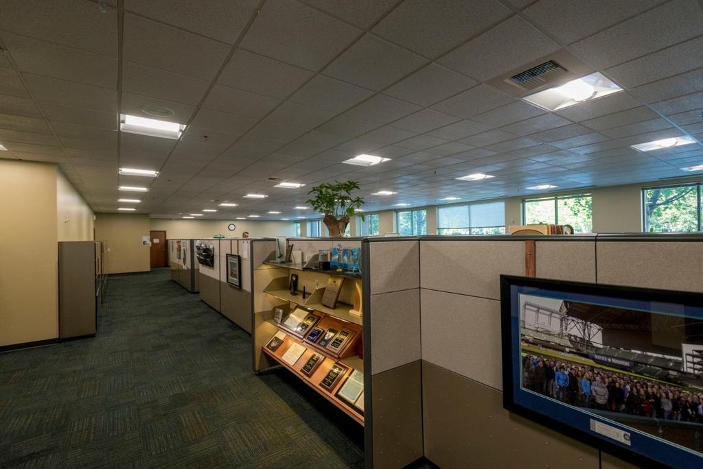 LLLC Case Study 2 x 2 LED fixtures Grid layout 10 x 10 on center More evenly distributed light throughout offices Walls brighter, sense of larger space Fixtures