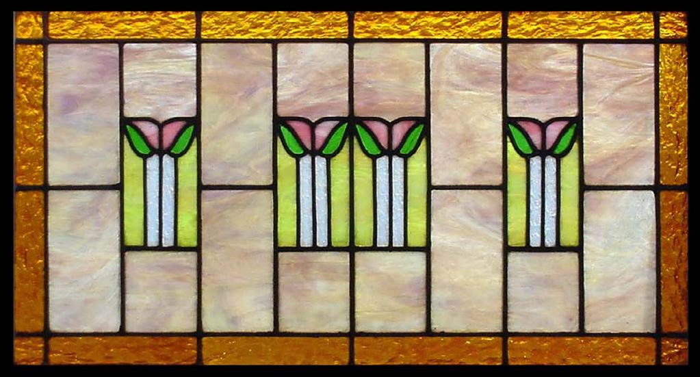 Stained glass cabinet inserts.
