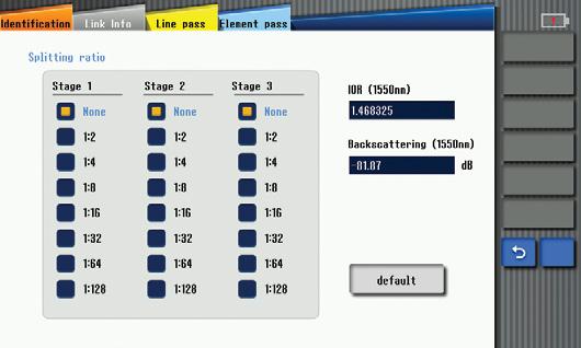 Identification In this interface, the corresponding records of the files saved after SOLA measurement can be shown. There are 4 options, including: Cable ID, Fiber ID, Location A, Location B.