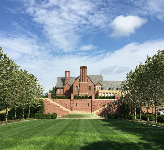 A Historic Restoration Architect: Peter Pennoyer Architects Landscape Contractor: RP Marzilli & Sons -Over 13 of bedrock was blasted to provide flat lawn for the family.