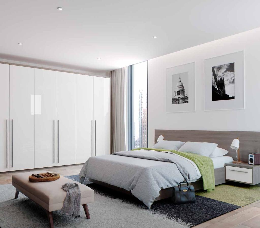 The Ava Plus range is the ultimate in urban chic and makes any bedroom look modern and