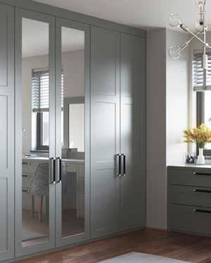 A classic but contemporary look thanks to the use of panelled shaker doors without