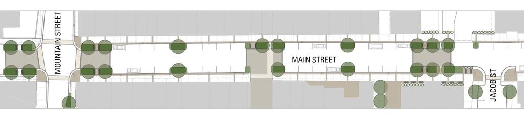 Add trees along Main Street from Mulberry to Jacob Streets