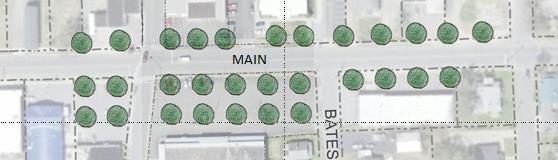 trees into existing parking lots by converting some spaces into planting islands Plant