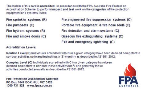 Individual Entitlements An accreditation identification card for the class, category and level for which they are accredited, with a two (2) year expiry date.
