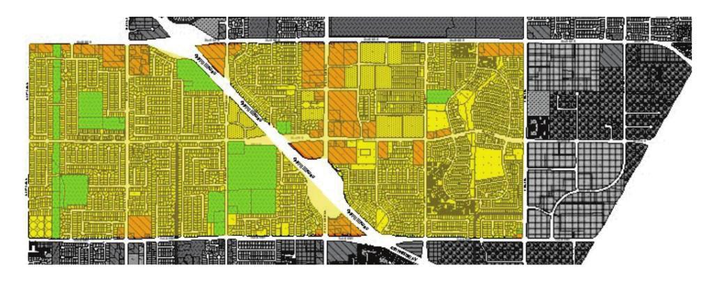 Figure 3.13 the traditional neighborhood 2. The zoning usually refers to a special, single functional area, such as university campuses, office parks, industrial facilities or airports.